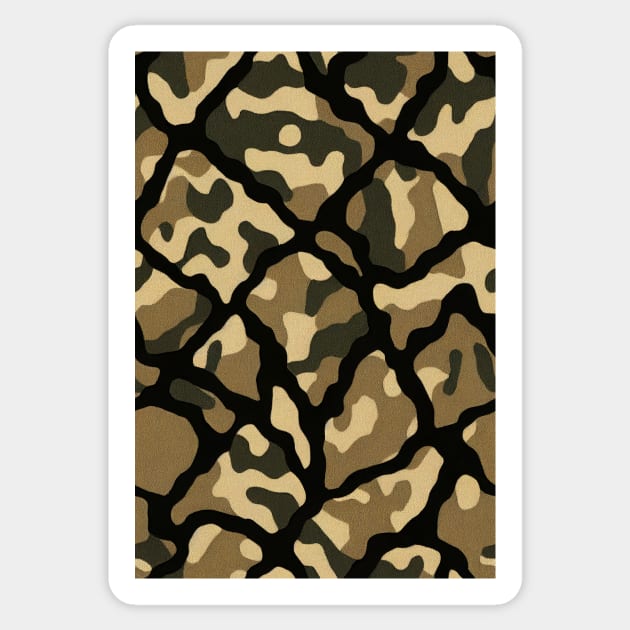 Camouflage Army Pattern, a perfect gift for all soldiers, asg and paintball fans and everyday use! #4 Sticker by Endless-Designs